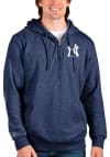 Main image for Antigua New York Yankees Mens Navy Blue Action Long Sleeve 1/4 Zip Pullover