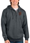 Main image for Antigua San Francisco Giants Mens Charcoal Action Long Sleeve 1/4 Zip Pullover