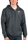 Main image for Antigua Texas Rangers Mens Charcoal Action Long Sleeve 1/4 Zip Pullover
