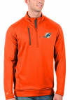 Main image for Antigua Miami Dolphins Mens Orange Generation Long Sleeve 1/4 Zip Pullover