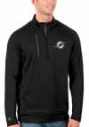 Main image for Antigua Miami Dolphins Mens Black Generation Long Sleeve 1/4 Zip Pullover