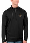 Main image for Antigua New Orleans Saints Mens Black Generation Long Sleeve 1/4 Zip Pullover