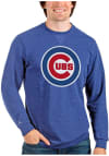 Main image for Antigua Chicago Cubs Mens Blue Reward Long Sleeve Crew Sweatshirt