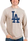 Main image for Antigua Los Angeles Dodgers Mens Oatmeal Reward Long Sleeve Crew Sweatshirt