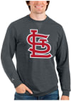 Main image for Antigua St Louis Cardinals Mens Charcoal Reward Long Sleeve Crew Sweatshirt