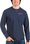 Main image for Antigua Atlanta Braves Mens Navy Blue Reward Long Sleeve Crew Sweatshirt