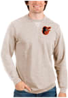 Main image for Antigua Baltimore Orioles Mens Oatmeal Reward Long Sleeve Crew Sweatshirt