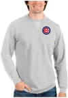 Main image for Antigua Chicago Cubs Mens Grey Reward Long Sleeve Crew Sweatshirt