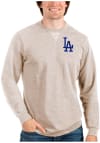 Main image for Antigua Los Angeles Dodgers Mens Oatmeal Reward Long Sleeve Crew Sweatshirt