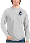 Main image for Antigua Miami Marlins Mens Grey Reward Long Sleeve Crew Sweatshirt