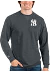 Main image for Antigua New York Yankees Mens Charcoal Reward Long Sleeve Crew Sweatshirt