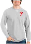 Main image for Antigua Philadelphia Phillies Mens Grey Reward Long Sleeve Crew Sweatshirt