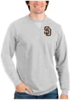 Main image for Antigua San Diego Padres Mens Grey Reward Long Sleeve Crew Sweatshirt