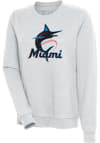 Main image for Antigua Miami Marlins Womens Grey Action Crew Sweatshirt