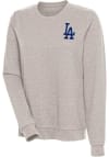 Main image for Antigua Los Angeles Dodgers Womens Oatmeal Action Crew Sweatshirt