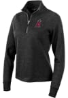 Main image for Antigua Los Angeles Angels Womens Black Action 1/4 Zip Pullover