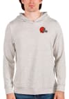 Main image for Antigua Cleveland Browns Mens Oatmeal Absolute Long Sleeve Hoodie