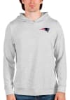 Main image for Antigua New England Patriots Mens Grey Absolute Long Sleeve Hoodie