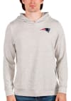 Main image for Antigua New England Patriots Mens Oatmeal Absolute Long Sleeve Hoodie