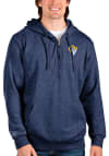 Main image for Antigua Los Angeles Rams Mens Navy Blue Action Long Sleeve 1/4 Zip Pullover