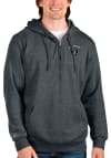 Main image for Antigua Las Vegas Raiders Mens Charcoal Action Long Sleeve 1/4 Zip Pullover