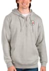 Main image for Antigua Pittsburgh Steelers Mens Grey Action Long Sleeve 1/4 Zip Pullover