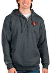 Main image for Antigua San Francisco 49ers Mens Charcoal Action Long Sleeve 1/4 Zip Pullover