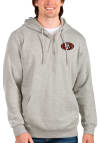 Main image for Antigua San Francisco 49ers Mens Grey Action Long Sleeve 1/4 Zip Pullover