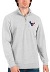 Main image for Antigua Houston Texans Mens Grey Action Long Sleeve 1/4 Zip Pullover