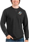Main image for Antigua Miami Dolphins Mens Black Reward Long Sleeve Crew Sweatshirt