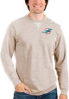 Main image for Antigua Miami Dolphins Mens Oatmeal Reward Long Sleeve Crew Sweatshirt