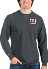 Main image for Antigua New York Giants Mens Charcoal Reward Long Sleeve Crew Sweatshirt