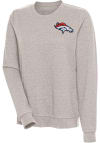 Main image for Antigua Denver Broncos Womens Oatmeal Action Crew Sweatshirt