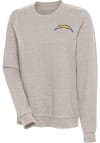 Main image for Antigua Los Angeles Chargers Womens Oatmeal Action Crew Sweatshirt