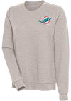 Main image for Antigua Miami Dolphins Womens Oatmeal Action Crew Sweatshirt