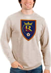 Main image for Antigua Real Salt Lake Mens Oatmeal Reward Long Sleeve Crew Sweatshirt