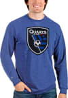 Main image for Antigua San Jose Earthquakes Mens Blue Reward Long Sleeve Crew Sweatshirt