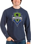 Main image for Antigua Seattle Sounders FC Mens Navy Blue Reward Long Sleeve Crew Sweatshirt