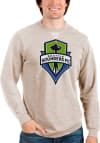 Main image for Antigua Seattle Sounders FC Mens Oatmeal Reward Long Sleeve Crew Sweatshirt