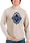 Main image for Antigua Vancouver Whitecaps FC Mens Oatmeal Reward Long Sleeve Crew Sweatshirt