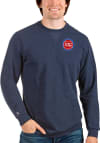 Main image for Antigua Detroit Pistons Mens Navy Blue Reward Long Sleeve Crew Sweatshirt