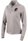 Main image for Antigua Portland Trail Blazers Womens Oatmeal Action 1/4 Zip Pullover