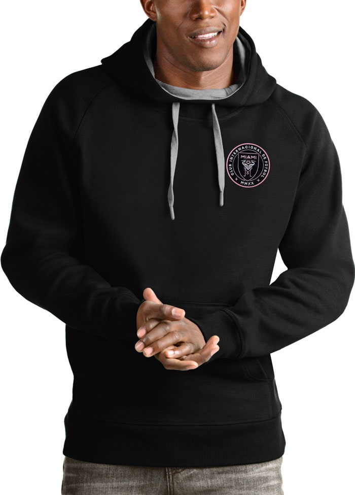 Antigua Inter Miami CF Mens BLACK Victory Hoodie - 133025174