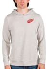 Main image for Antigua Detroit Red Wings Mens Oatmeal Absolute Long Sleeve Hoodie