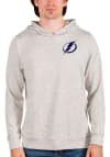 Main image for Antigua Tampa Bay Lightning Mens Oatmeal Absolute Long Sleeve Hoodie