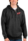 Main image for Antigua Detroit Red Wings Mens Black Action Long Sleeve 1/4 Zip Pullover