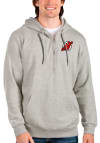Main image for Antigua New Jersey Devils Mens Grey Action Long Sleeve 1/4 Zip Pullover