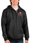 Main image for Antigua New York Islanders Mens Black Action Long Sleeve 1/4 Zip Pullover