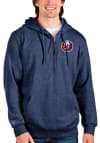 Main image for Antigua New York Islanders Mens Navy Blue Action Long Sleeve 1/4 Zip Pullover