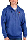 Main image for Antigua New York Rangers Mens Grey Action Long Sleeve 1/4 Zip Pullover